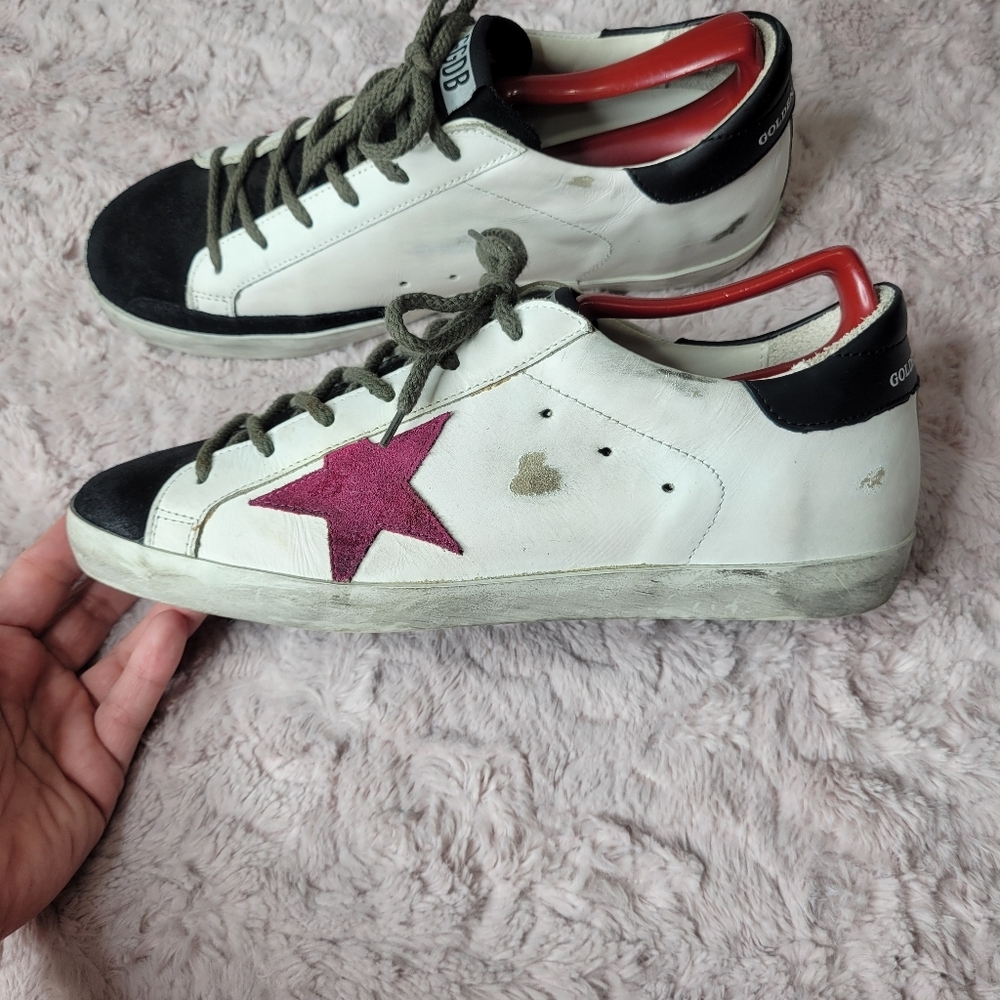Golden Goose White and Black Sneakers - Picture 6 of 11